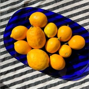 Cobalt blue serving platter